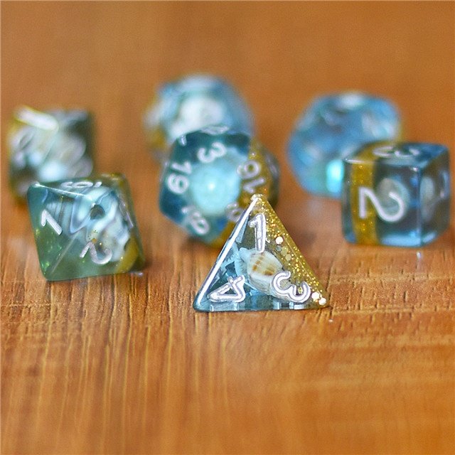 Udixi Polyhedral Resin RPG Board Games custom logo Dungeons and Dragons Couch Dice Set