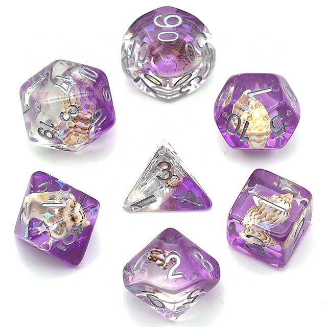 Udixi Polyhedral Resin RPG Board Games custom logo Dungeons and Dragons Couch Dice Set
