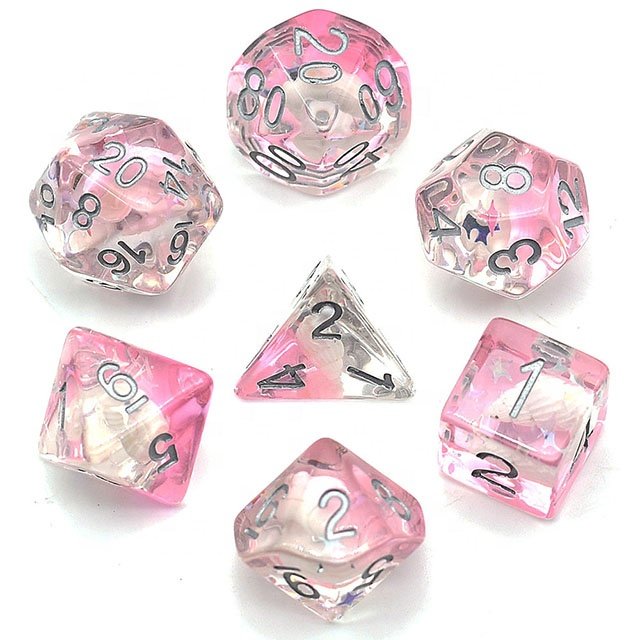 Udixi Polyhedral Resin RPG Board Games custom logo Dungeons and Dragons Couch Dice Set