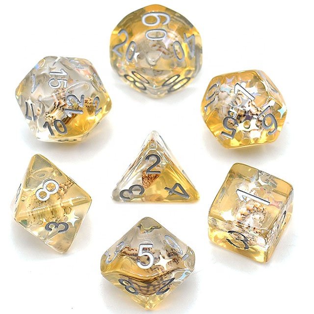Udixi Polyhedral Resin RPG Board Games custom logo Dungeons and Dragons Couch Dice Set