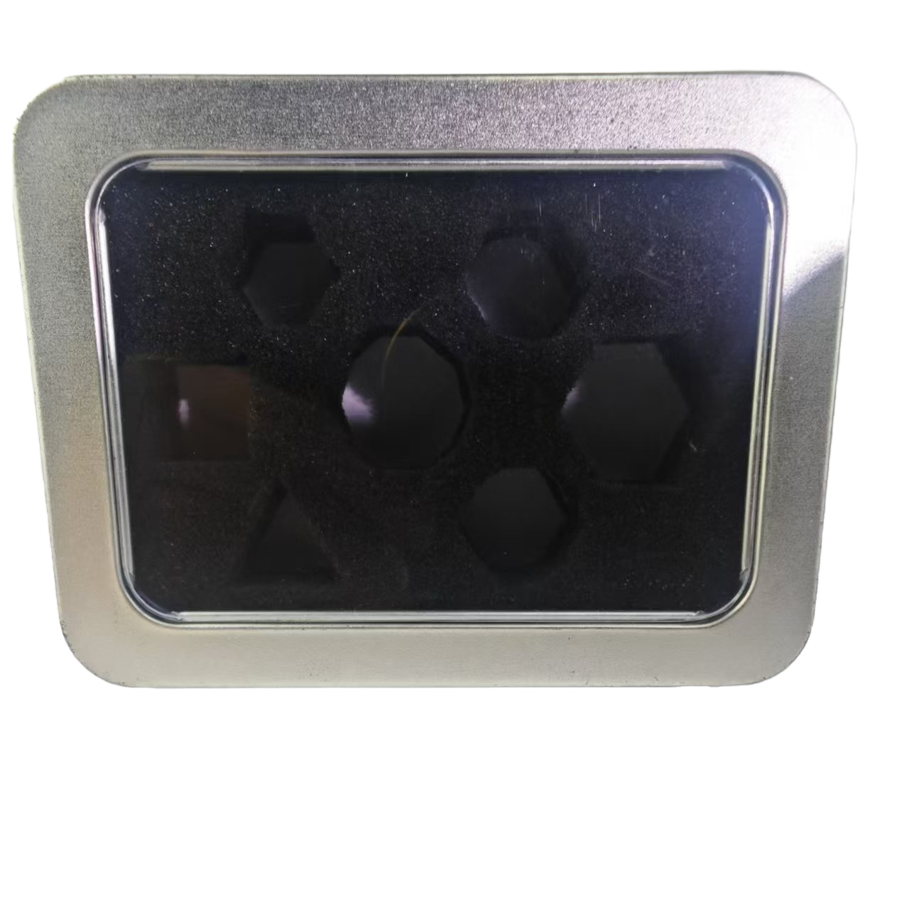 custom logo dungeons and dragons d&d rpg dnd 7PCs metal dice box case Dice accessories