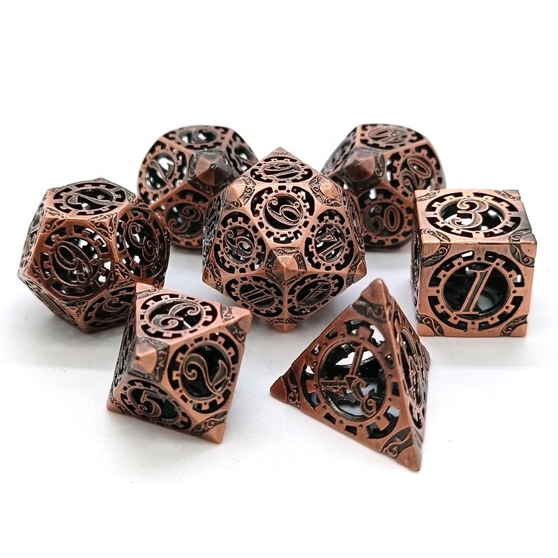 Punk gear hollow Metal D20 D&D 20-sided dice dungeons & Dragons RPG dice DND dice set