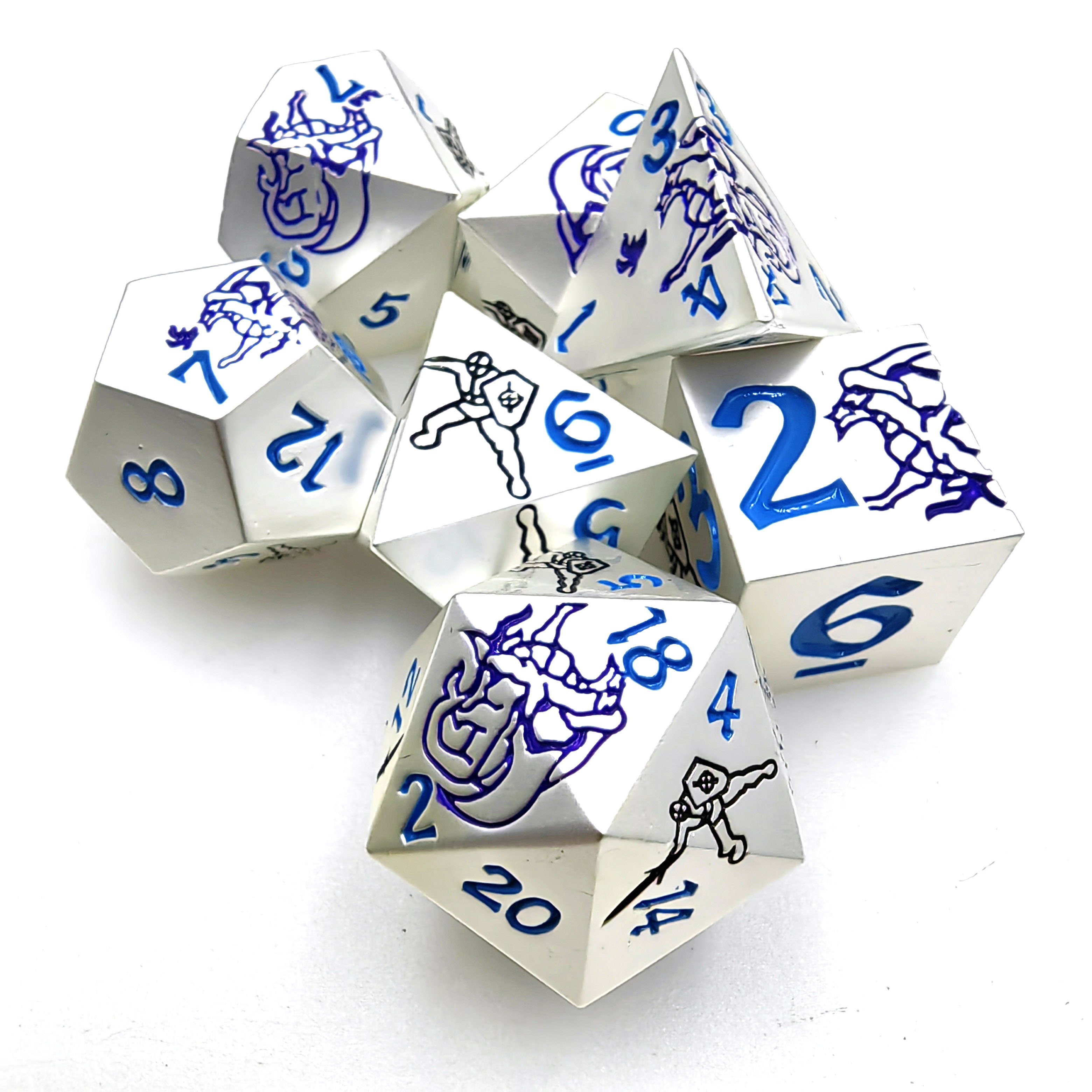 Metal Dice Set dnd dice d&d Dice RPG Dungeons & Dragons game Polyhedral Color DND Dice
