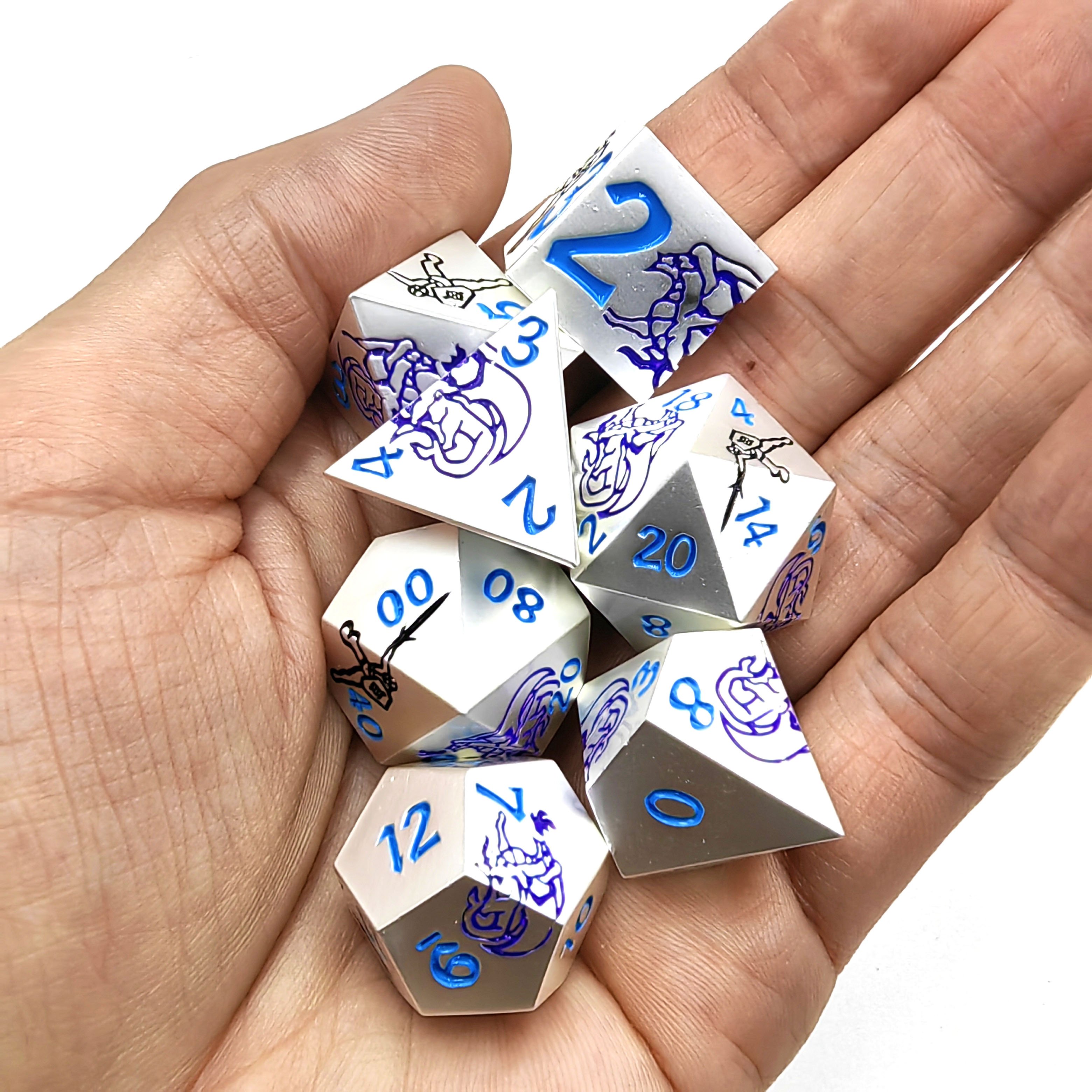 Metal Dice Set dnd dice d&d Dice RPG Dungeons & Dragons game Polyhedral Color DND Dice