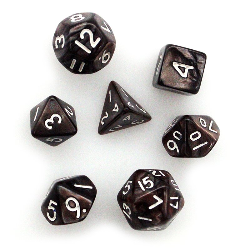 Wholesale Custom Acrylic Digital Logo Printed d4 d6 d20 Mini Miniature Dice Set Dungeons And Dragons Game 10mm 8mm Black Dice