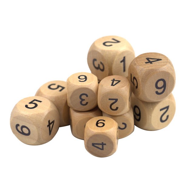 Factory direct 20mm 6sides customize game dice secy dice cube toys colorful blank wooden dice