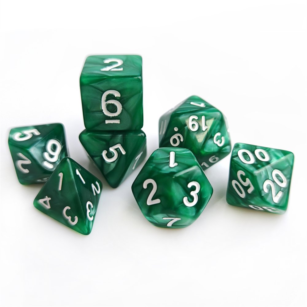 Hot Selling 7pcs Polyhedral DND 16mm Acrylic Dice Set Custom Dungeons and Dragons D&D RPG Table Game Dice