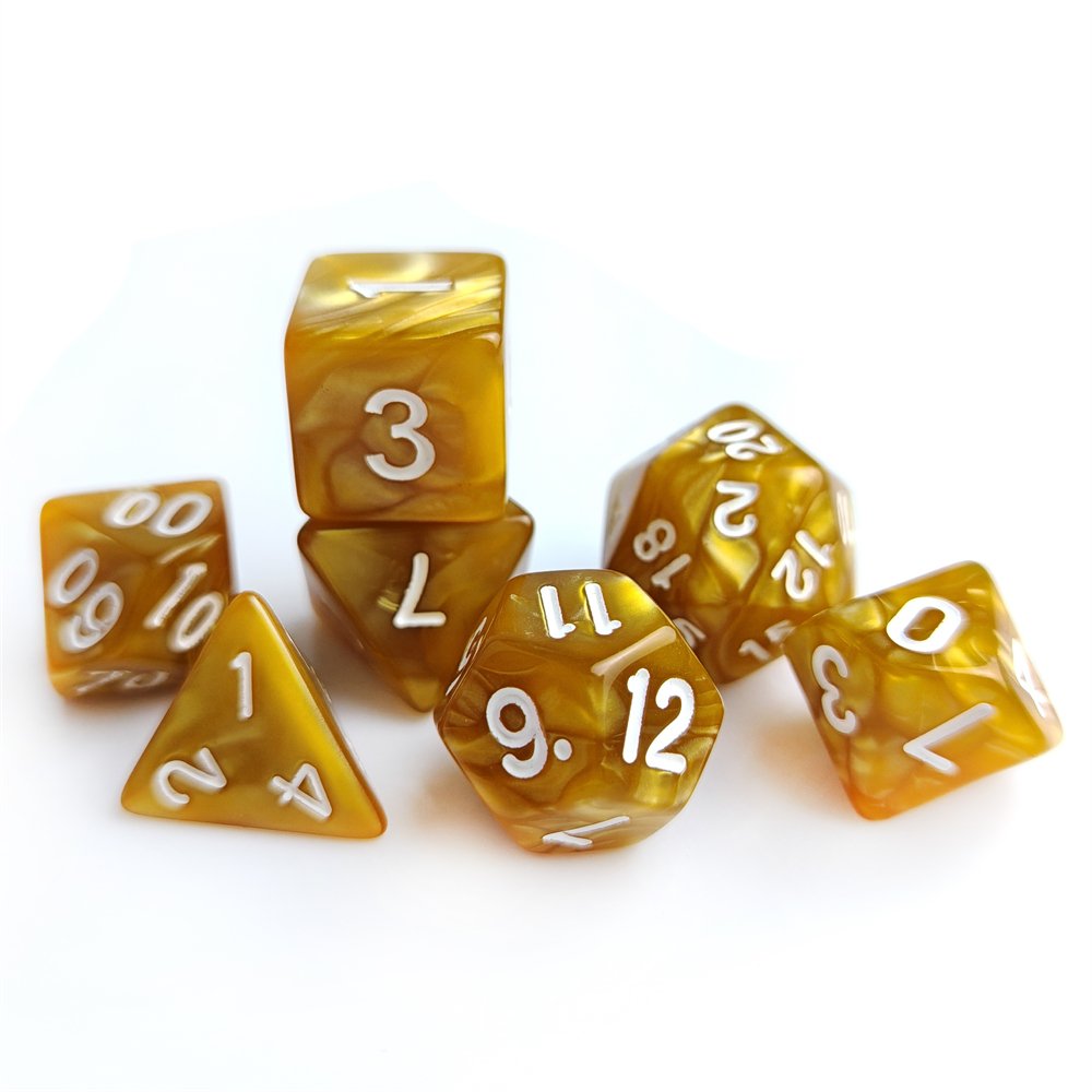 Hot Selling 7pcs Polyhedral DND 16mm Acrylic Dice Set Custom Dungeons and Dragons D&D RPG Table Game Dice