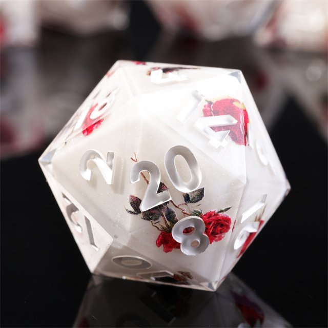 Mini Planet Handmade Resin Dragon and Dungeon Dice Set DND RPG Board Game Sharp Edge Polyhedral Gift Wholesale DND Dice Set