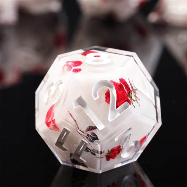 Mini Planet Handmade Resin Dragon and Dungeon Dice Set DND RPG Board Game Sharp Edge Polyhedral Gift Wholesale DND Dice Set