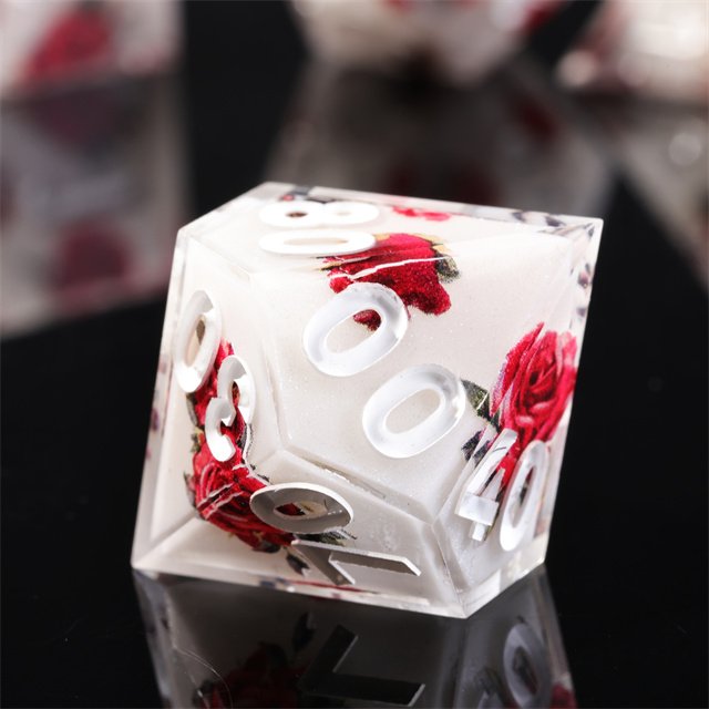 Mini Planet Handmade Resin Dragon and Dungeon Dice Set DND RPG Board Game Sharp Edge Polyhedral Gift Wholesale DND Dice Set