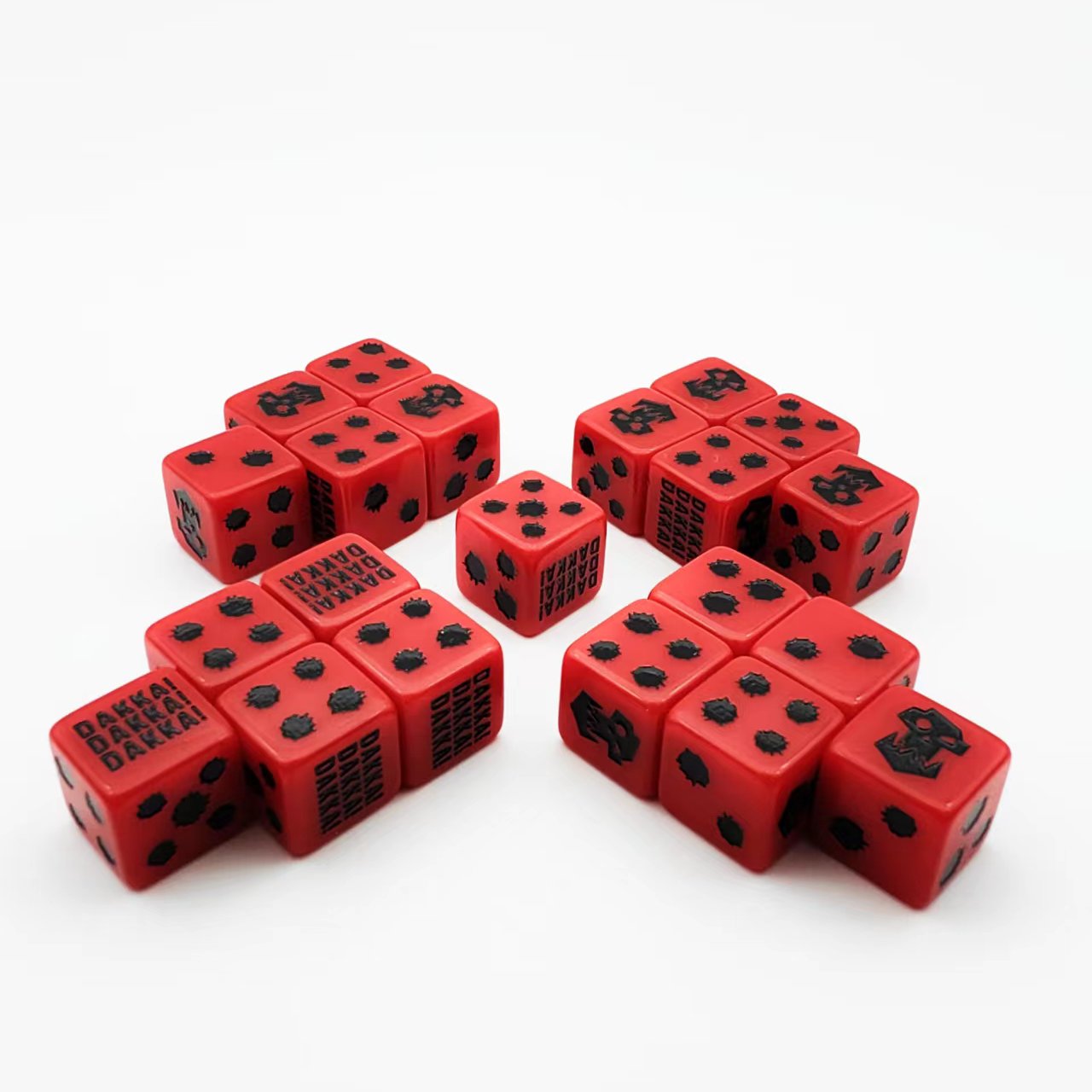 Manufacturers Wholesale Red Game Acrylic Resin Bulk Dice Custom Logo 16mm Point Board Game Casino Dice
