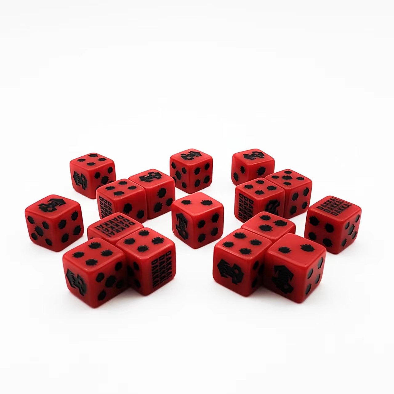 Manufacturers Wholesale Red Game Acrylic Resin Bulk Dice Custom Logo 16mm Point Board Game Casino Dice