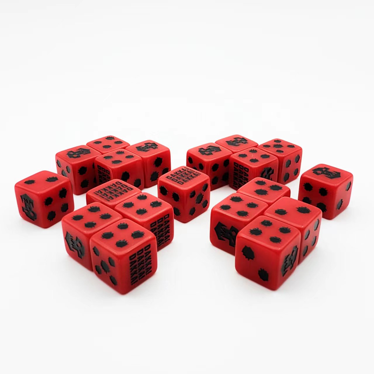 Manufacturers Wholesale Red Game Acrylic Resin Bulk Dice Custom Logo 16mm Point Board Game Casino Dice