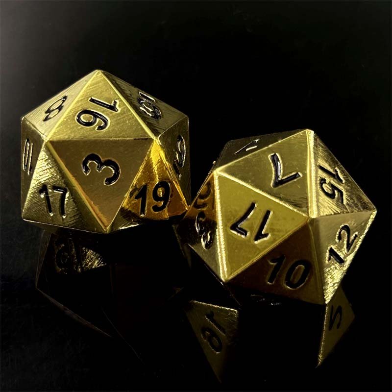 Customized Metal D20 D6 DND RPG Board Game Dice Set