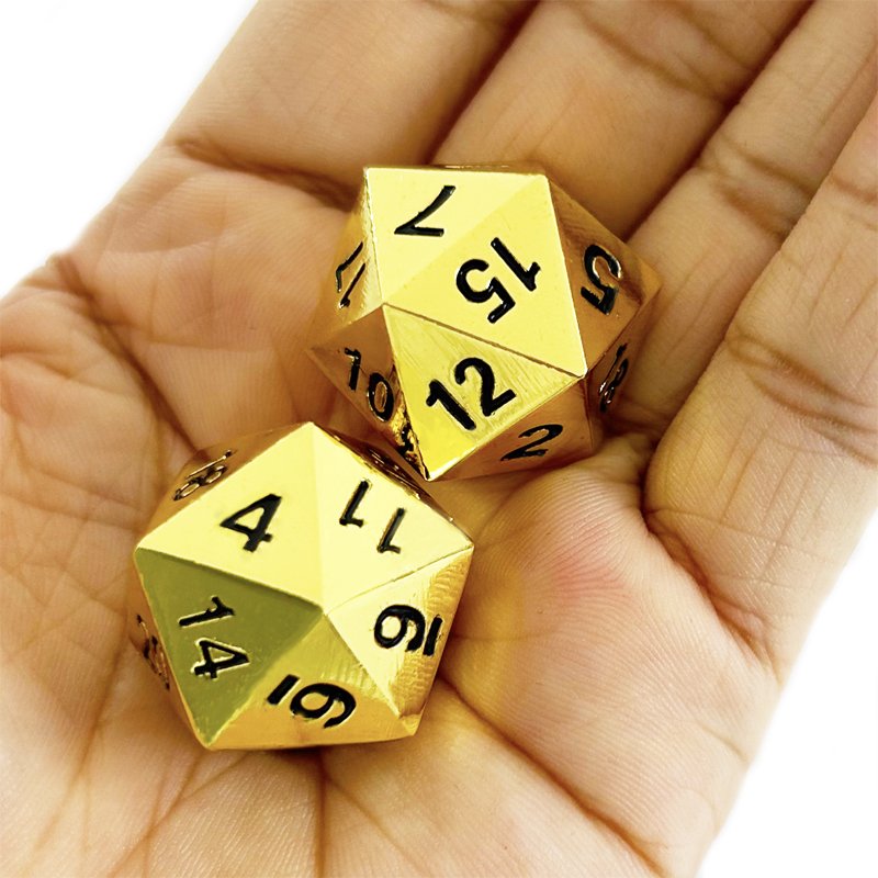 Customized Metal D20 D6 DND RPG Board Game Dice Set