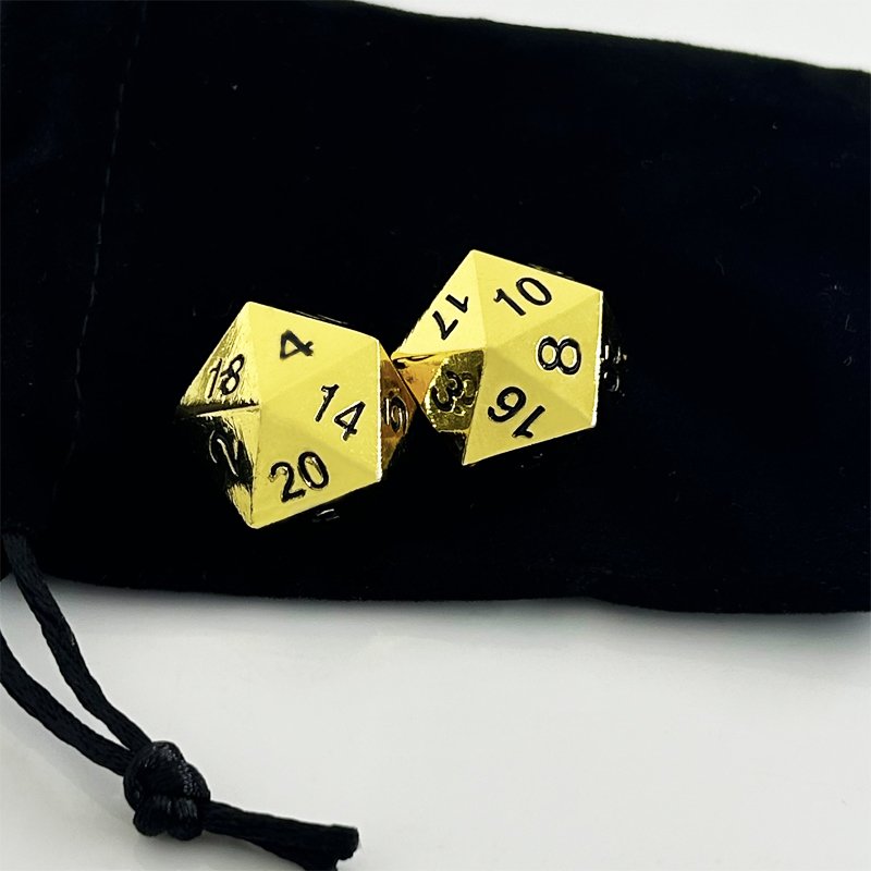 Customized Metal D20 D6 DND RPG Board Game Dice Set