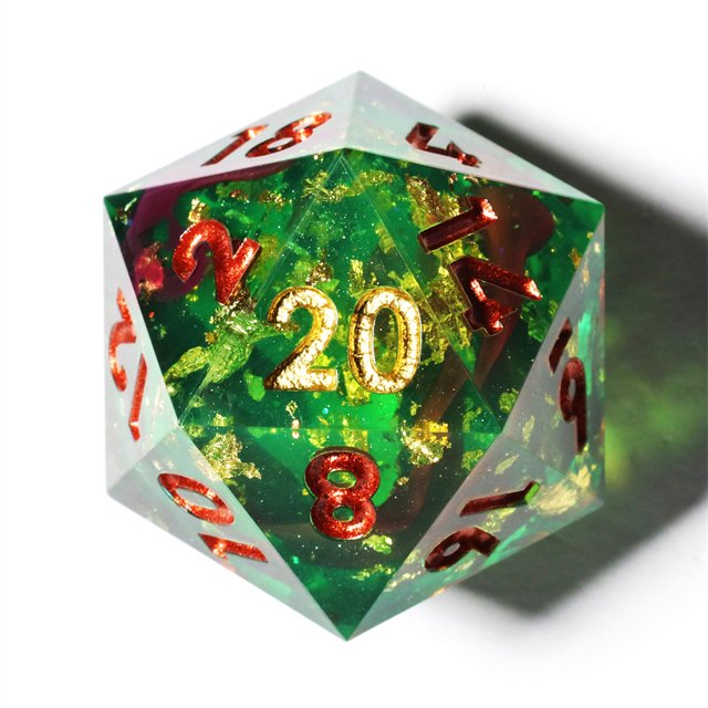 MINI PLANET Handmade Resin Dragon and Dungeon DND RPG Dice Set Custom Sharp Edges Polyhedral Board Game Dice
