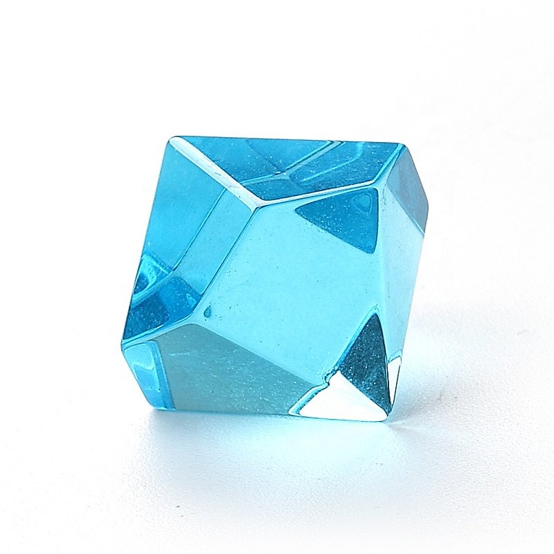Factory wholesale light blue glass dice set zircon for DND Dungeons and Dragons RPG