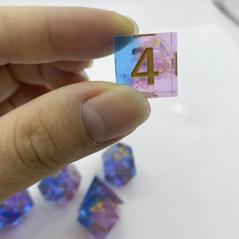 Resin Polyhedral Dice Set for DND & COC Running Group TPRG Board Games Dungeons & Dragons Board Game