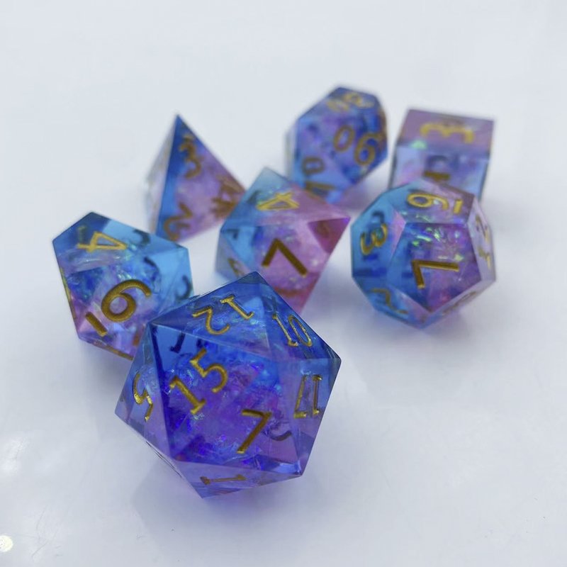Resin Polyhedral Dice Set for DND & COC Running Group TPRG Board Games Dungeons & Dragons Board Game