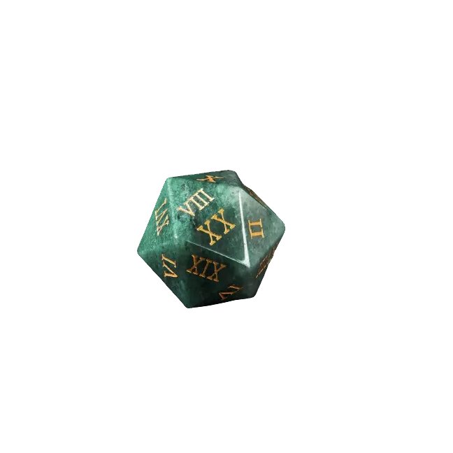 stone dice Green aventurine natural gemstone Engraved stone custom dice sets Vikings crystal stone dice natural gemstone