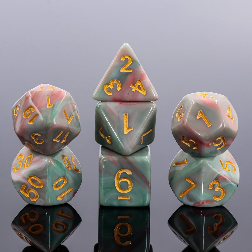 Acrylic D20 Dice Set Blend Color Standard Size for DND and RPG Board Games