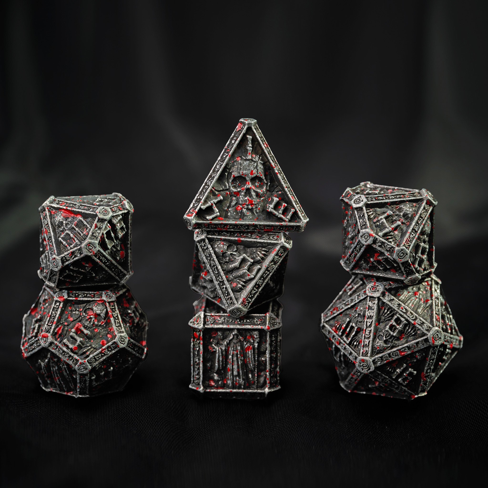 7-piece Polyhedral Metal Dice Playing Games RPG D&D for Dungeons and Dragons Dice