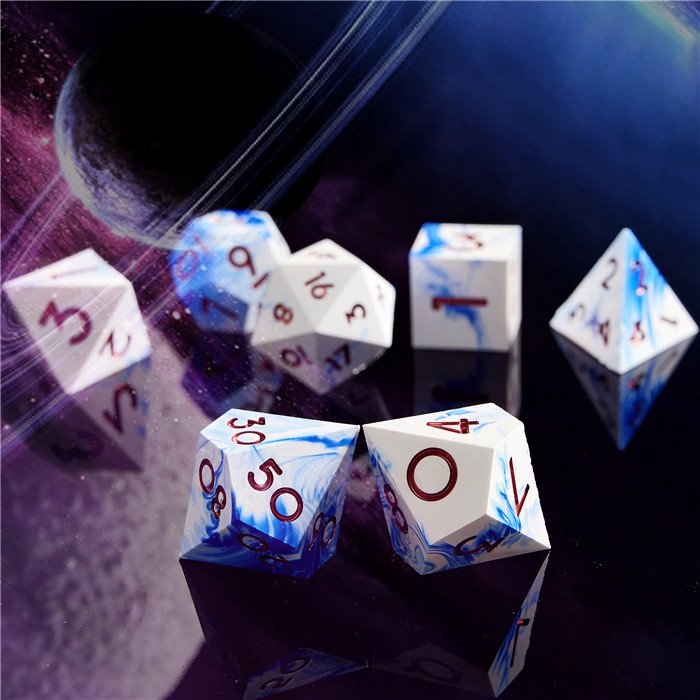 7Pcs D6 D8 D10 D12 D20 dnd Polyhedral Dice Set Resin Dices sharp dice