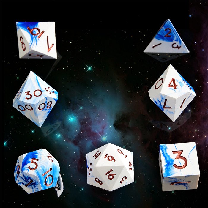 7Pcs D6 D8 D10 D12 D20 dnd Polyhedral Dice Set Resin Dices sharp dice