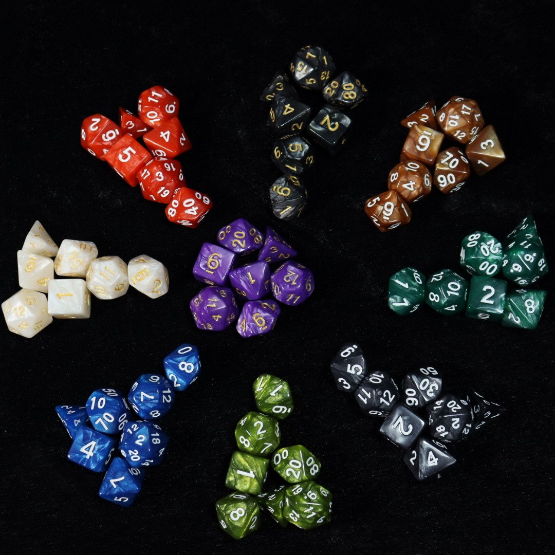 Custom Dungeon And Dragon Polyhedral Transparent Plastic Blank Dice Board Game Dnd Rpg Dice Set