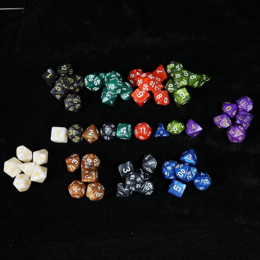 Custom Dungeon And Dragon Polyhedral Transparent Plastic Blank Dice Board Game Dnd Rpg Dice Set