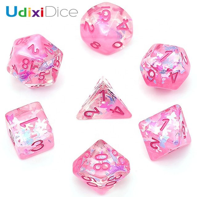 Udixi Plastic Polyhedral custom logo rpg dungeons and dragons resin Dreamlike Dice