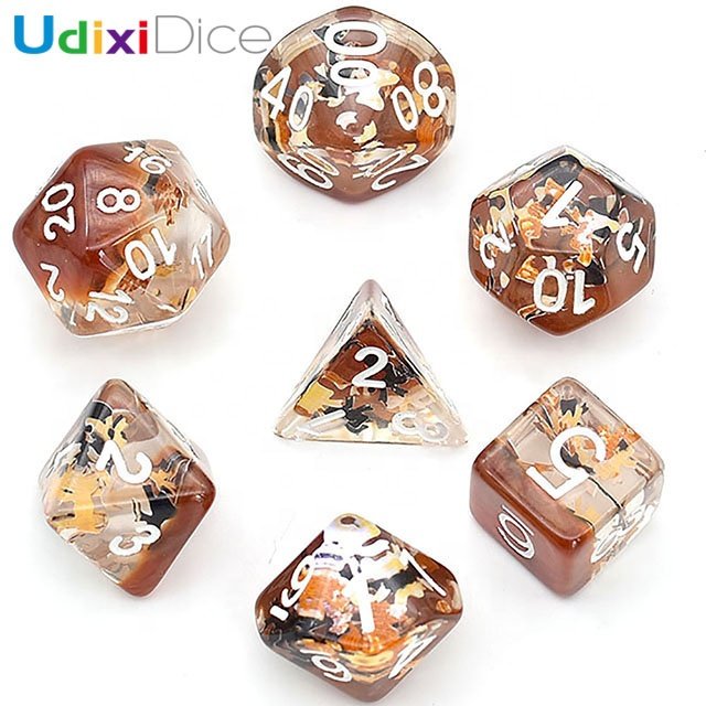 Udixi Plastic Polyhedral custom logo rpg dungeons and dragons resin Dreamlike Dice