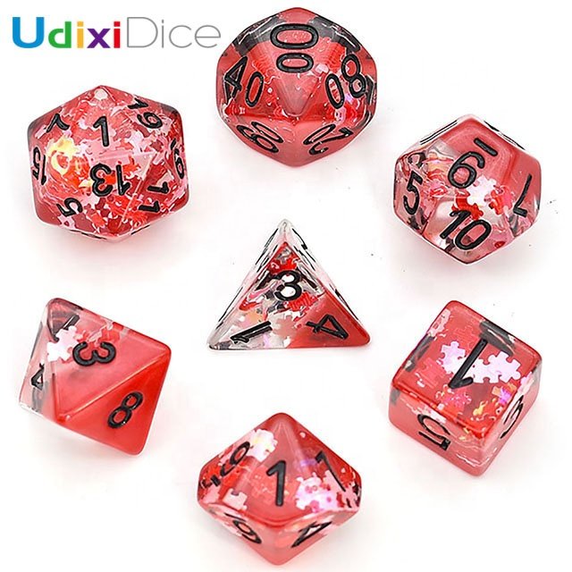 Udixi Plastic Polyhedral custom logo rpg dungeons and dragons resin Dreamlike Dice