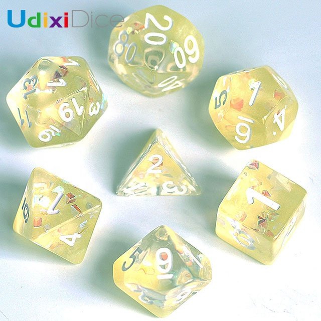 Udixi Plastic Polyhedral custom logo rpg dungeons and dragons resin Dreamlike Dice