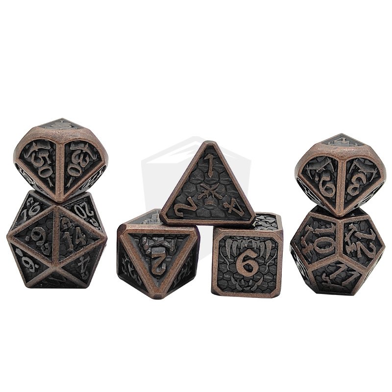 Polyhedral metal dice metal dnd 7 pcs polyhedral dice set d6 d20 d4 d10 d12 Dungeons and Dragons dice