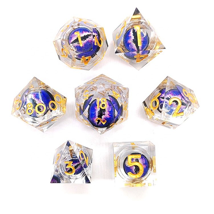 Wholesale Supply Price Color Premium Digital DND Resin Dice with Dragon Eye