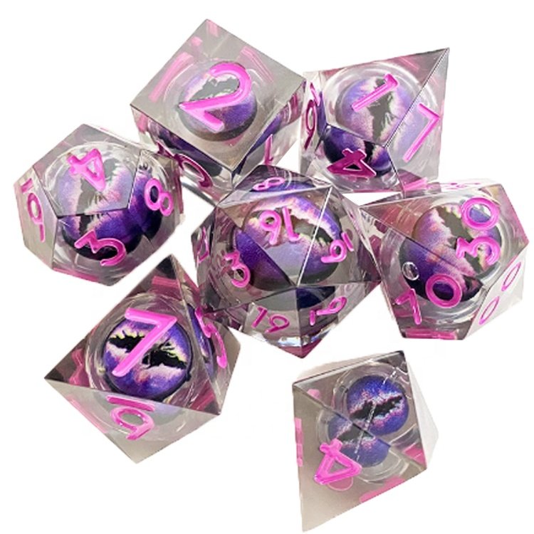Wholesale Supply Price Color Premium Digital DND Resin Dice with Dragon Eye
