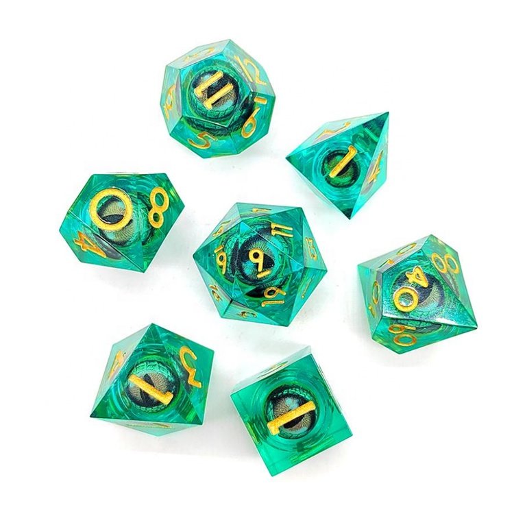 Wholesale Supply Price Color Premium Digital DND Resin Dice with Dragon Eye