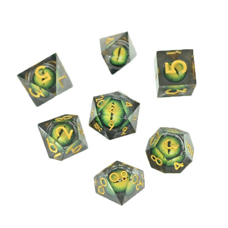 Wholesale Supply Price Color Premium Digital DND Resin Dice with Dragon Eye