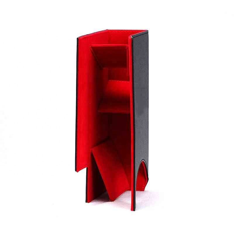 Customized Personalized Durable Pvc Leather Folding Dice Tower Rolling Tray Compatible