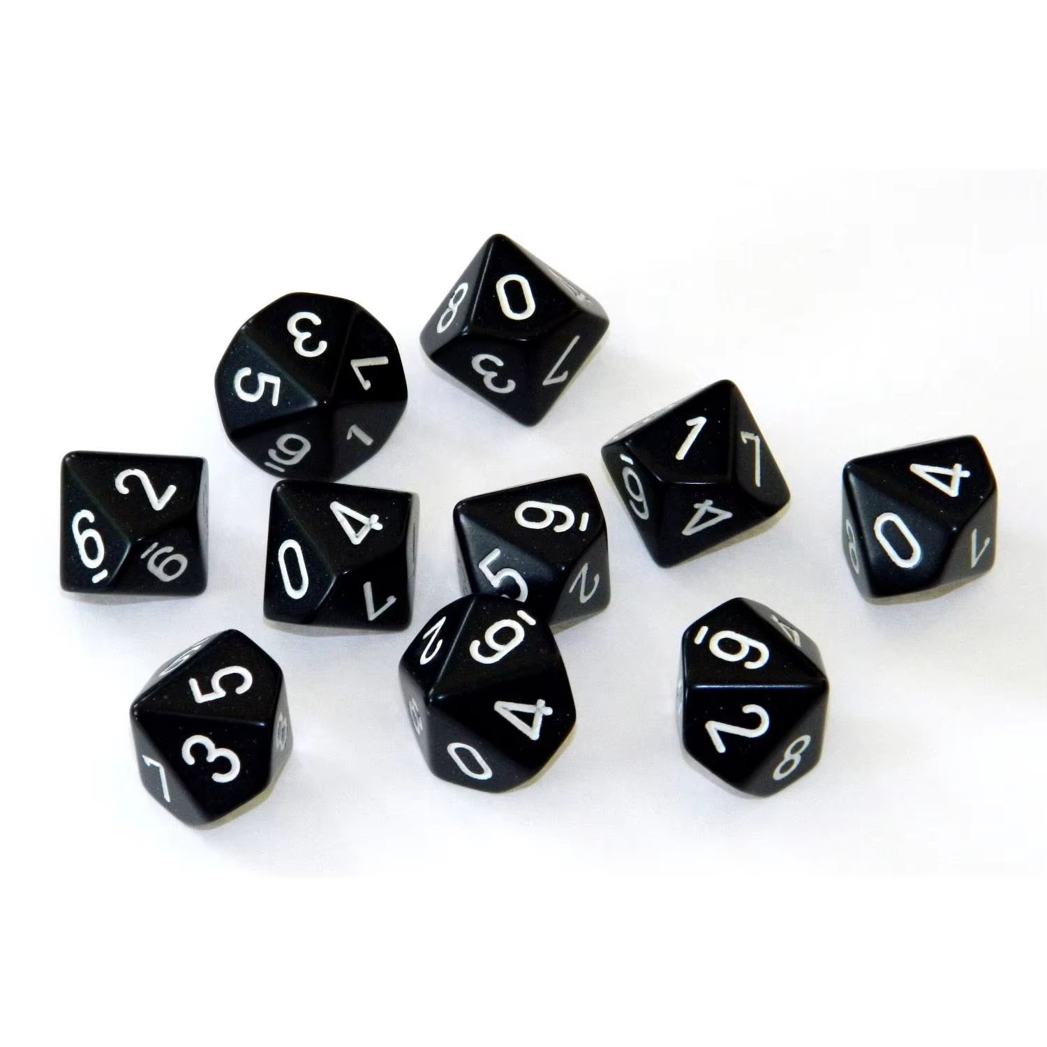 wholesale High Quality black D10 polyhedral dice bulk games resin dnd dice bulk dice
