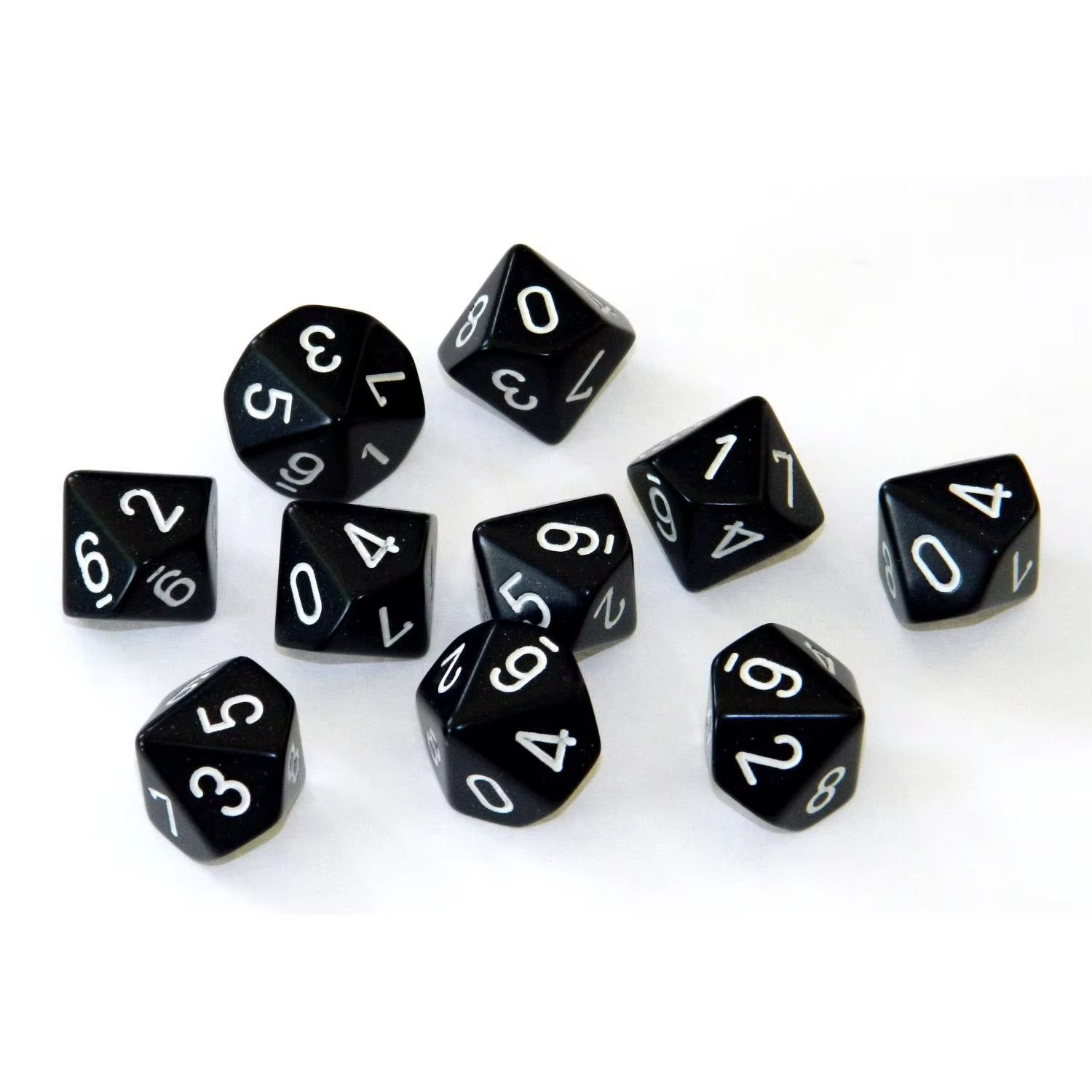 wholesale High Quality black D10 polyhedral dice bulk games resin dnd dice bulk dice