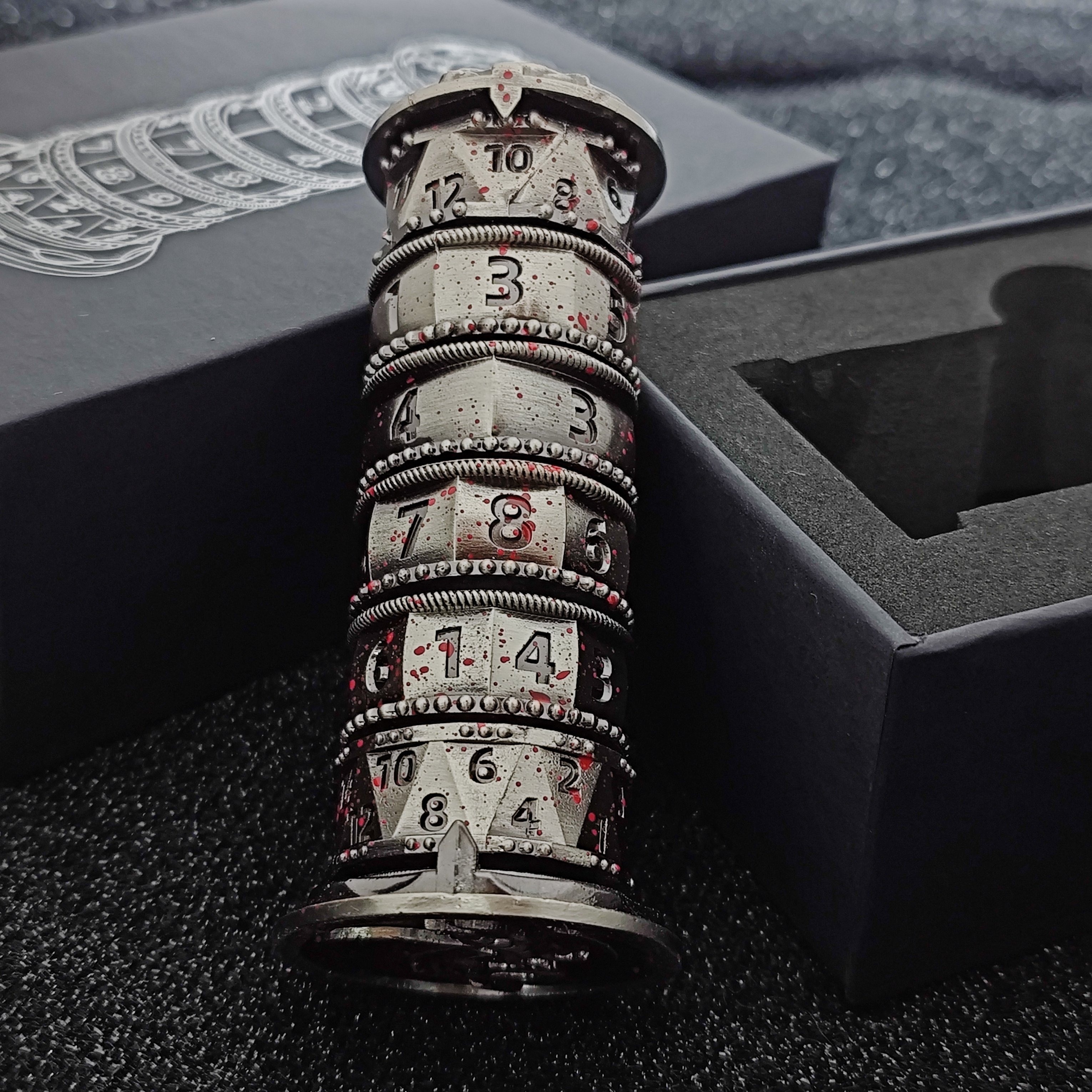 New Metal Tower-type Rotating DND Dice Dungeons and Dragons Table Game TRPG Role Play