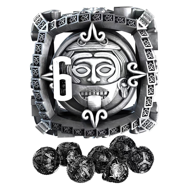 New style hollow metal dice set DND Dungeons & Dragons TRPG polyhedral board game board game dice