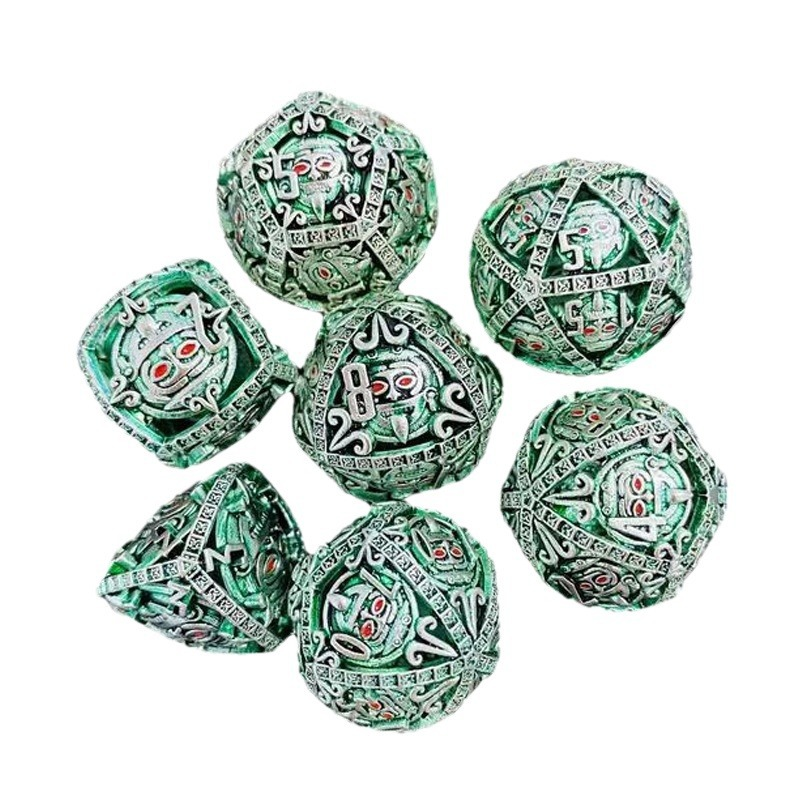 New style hollow metal dice set DND Dungeons & Dragons TRPG polyhedral board game board game dice