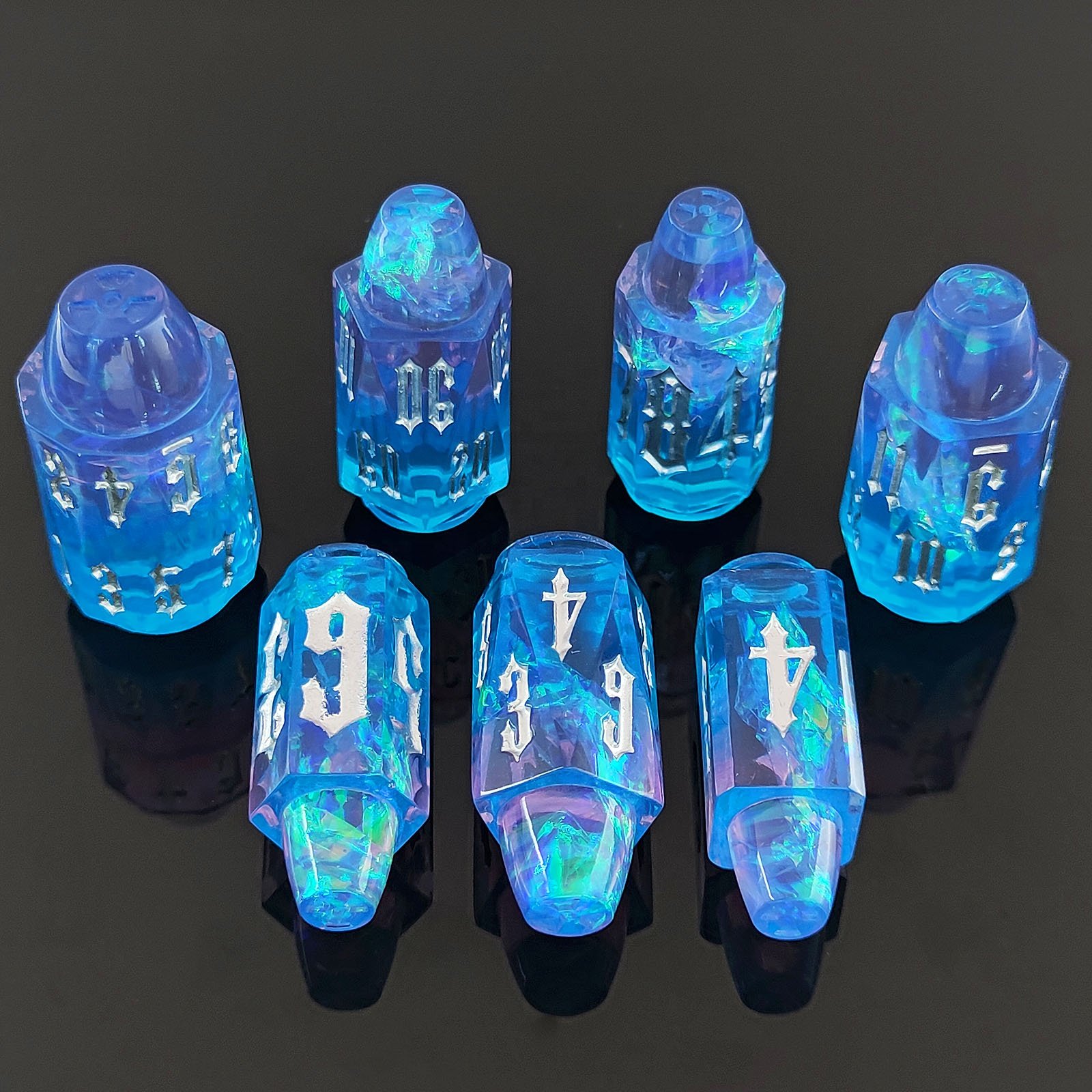 New Listing 10 Available Colors Role Playing Game DND Bullet Resin Dice Set for Gifts