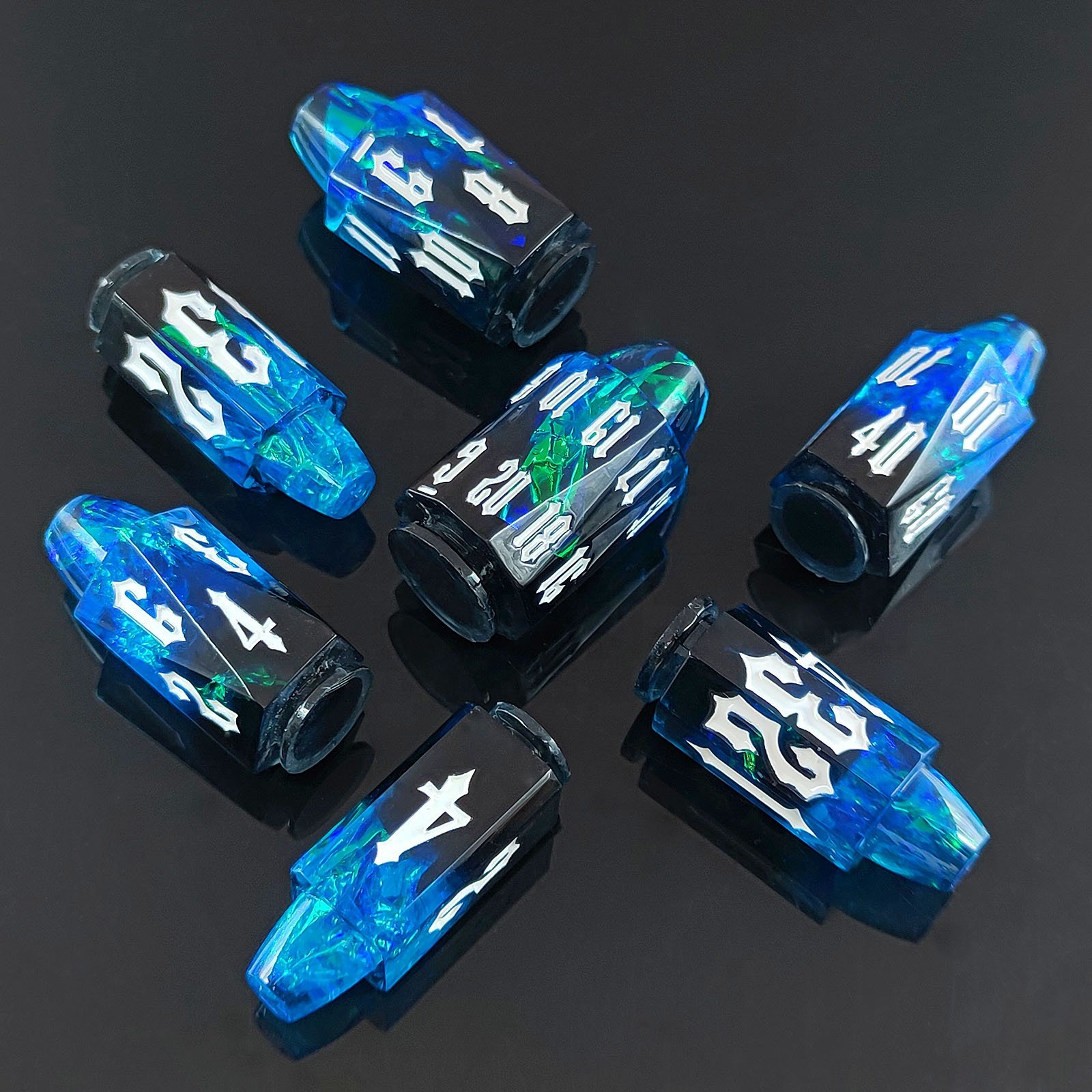 New Listing 10 Available Colors Role Playing Game DND Bullet Resin Dice Set for Gifts