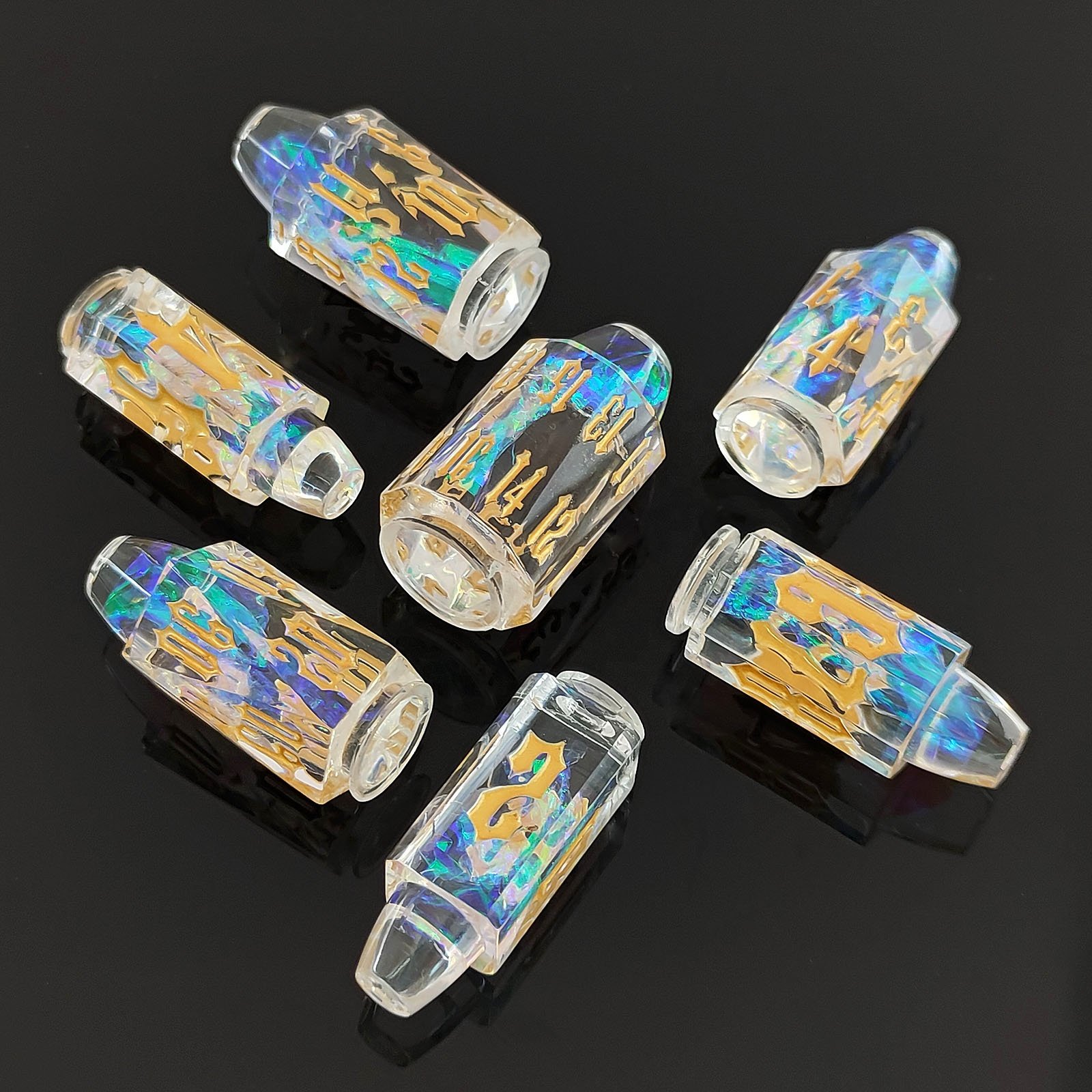 New Listing 10 Available Colors Role Playing Game DND Bullet Resin Dice Set for Gifts